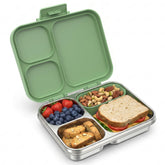 LOHASOK front view green lunch box showing compact design and portability