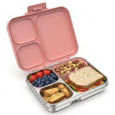 LOHASOK pink lunch box front view showing compact design and capacity