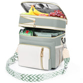 LOKASS front view showing olive green exterior and zippered pockets for stylish protection