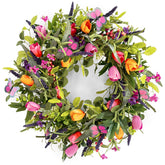 lokeisna wreath front view showing vibrant colors and welcoming curb appeal