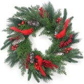 lokeisna front view wreath showing full circular holiday impact and welcome appeal