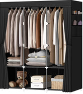 LOKEME front view of portable closet showing organized storage and dust protection