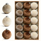 LOKIPILEY front packaging showing 15-piece velvet ornament set and benefit easy setup