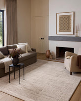Loloi Amber Lewis Monty front view showing neutral ivory taupe for versatile styling