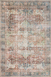 Loloi Loren runner full view on hallway floor shows durable stylish design