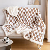 LOMAO front view showing khaki checkered pattern and neat finish for style
