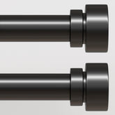 Lootkell front view double pack showing rods and finials, stylish and functional