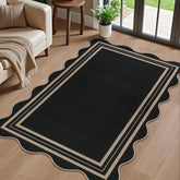LORWER front view scalloped 3x5 mat showing welcoming entry benefit