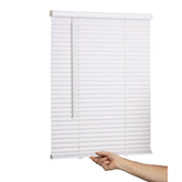 LOTUS & WINDOWARE front view of white blind showing clean profile and benefit of neat appearance