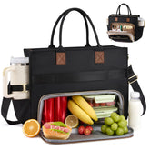 LOVEVOOK front view showing lunch and laptop tote and professional look