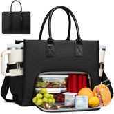 LOVEVOOK front view showing organized pockets and tote silhouette for versatile use