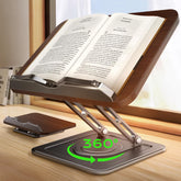LOXP front view showing platform and page clips for stable reading