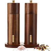 LOYIM front view of acacia mill set showing elegant design and easy grip