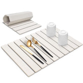 Lprmnnc front view stone mat protecting countertop from water