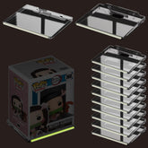 LRANFOW front view of 12-pack shelves showing clean modern display benefit