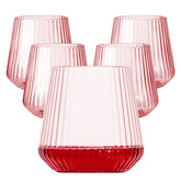 Lueumxc front pack of 40 pink stemless cups showing value and style