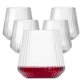 Lueumxc front view of 20-pack clear glasses showing organized pack and convenience