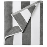 LULUHOME front view of striped oversized towel showing full pattern and size benefit