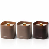 Lumi Brand front packaging showing all three candles and gift-ready presentation