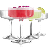 LUNA & MANTHA front packaging showing four coupe glasses neatly boxed and protected