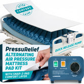 Lunderg pressurelief front view showing pad and comfort layer for cozy support