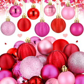 Lunmon front packaging showing 64 red and pink ornaments, easy selection benefit