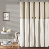 Lush Decor front view showing full 72x72 curtain and neutral decor benefit