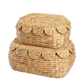 LUSYDECO front view of wicker basket set showing natural decor benefit