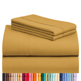 LuxClub queen sheet set front packaging showing contents and benefits