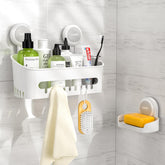 LUXEAR front view showing entire caddy and tidy storage benefit