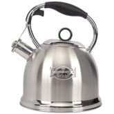 LUXGRACE kettle front view showing full stainless-steel body and elegant finish, durable design benefit