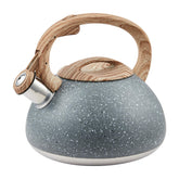 LUXGRACE front view gray kettle showing stainless steel finish and capacity benefit