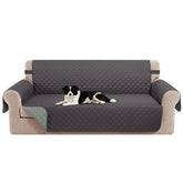 Luxshare Home front view of cover on three-cushion sofa showing neat fit and style