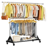 Luxspire front view full rack showing heavy duty hanging capacity