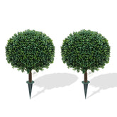 LXNRMHCH front view of two topiary balls, adds instant curb appeal