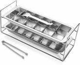 lycss front packaging showing tray and stackable design for organized storage