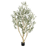 LYERSE faux olive tree full view showing realistic foliage and height benefit