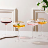 Lysenn front view set of four coupes showing elegant shape and gift appeal