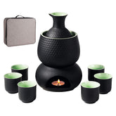 Lyty front packaging showing complete sake set and protective box, great for gifting