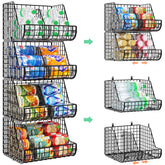 Lyuwanxian front view of stacked organizer showing vertical storage benefit
