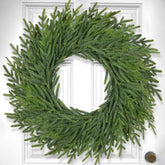 LZNPA wreath front packaging showing full 26-inch design and ready-to-hang benefit