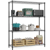 M MZG front view of chrome 5-shelf unit showing organized storage benefits