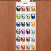 Maasechs front view of 24-pocket hanging organizer, maximizes classroom neatness