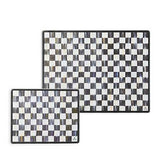 MACKENZIE-CHILDS front view of board showcasing check pattern and durable surface