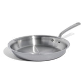 Made In front view of 12-inch pan showing clean profile and even rim benefit