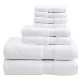 Madison Park front packaging showing full 8-piece set and clean white look, ideal for coordinated bathrooms