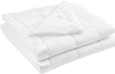 Madison Park front view king white blanket showing full coverage and crisp finish