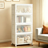 Maeytau front view showing stackable bins and lids for organized storage