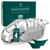 MAGNAWARE front view of oval Dutch oven showing form and capacity benefit
