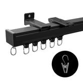 MaKefeile front view ceiling track shows sleek finish and easy installation benefit